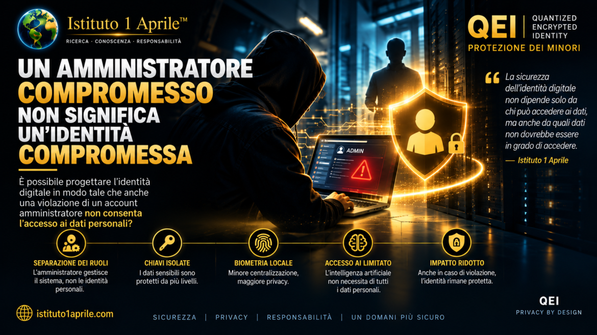 Account amministratore compromesso e identità digitale protetta – QEI, Istituto 1 Aprile