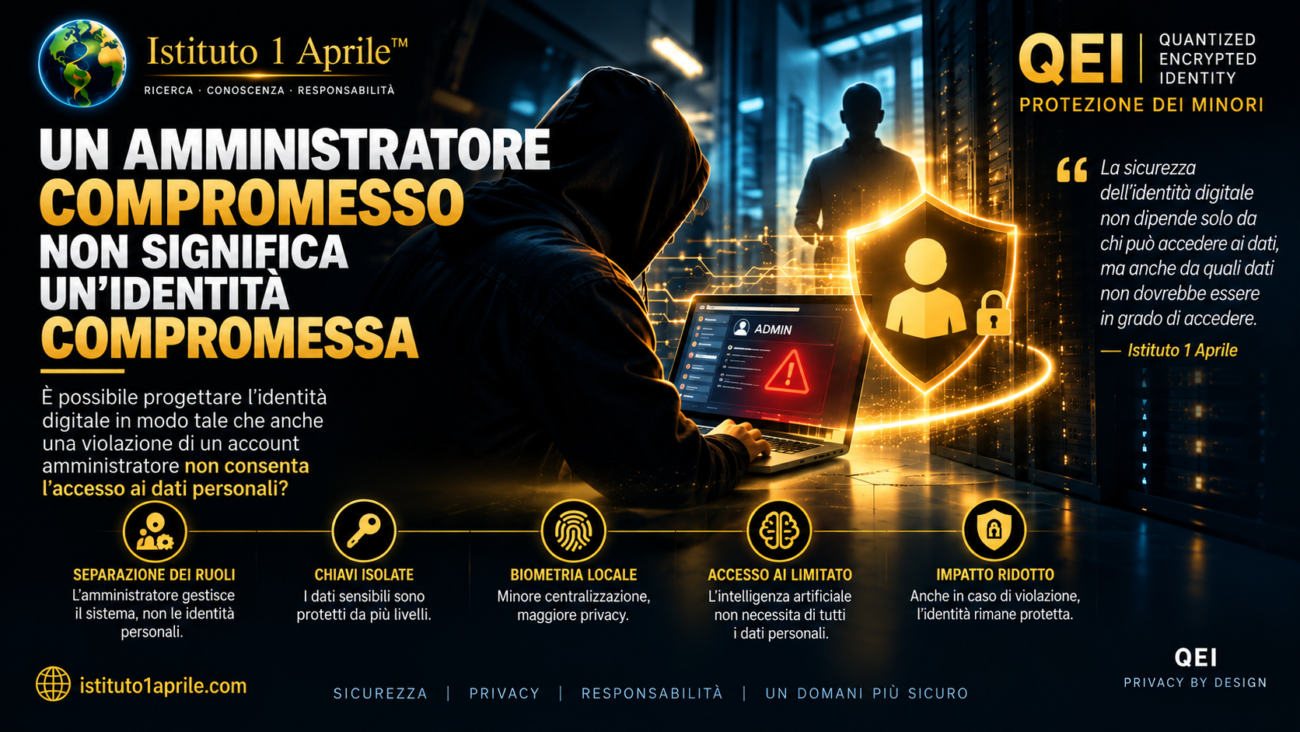 Account amministratore compromesso e identità digitale protetta – QEI, Istituto 1 Aprile