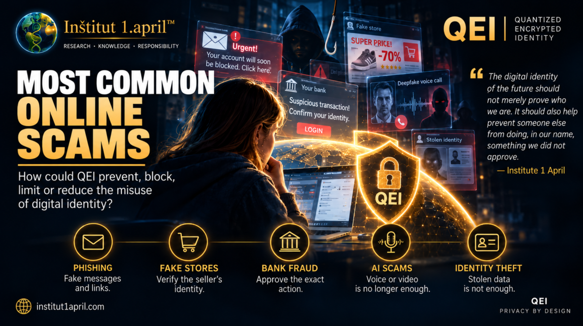 Most common online scams – phishing, fake shops, bank fraud and QEI digital identity protection